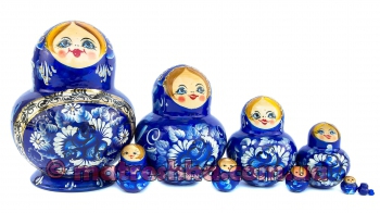 Матрешка 10 мест пузатая